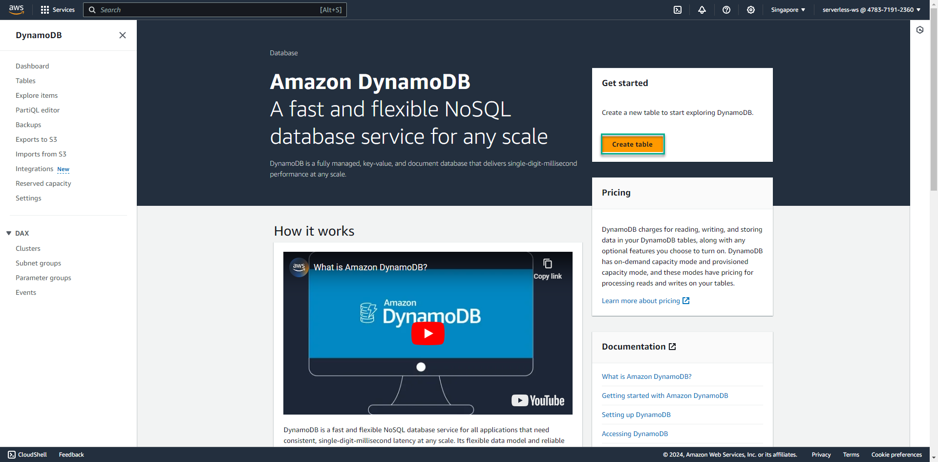 DynamoDBConsole