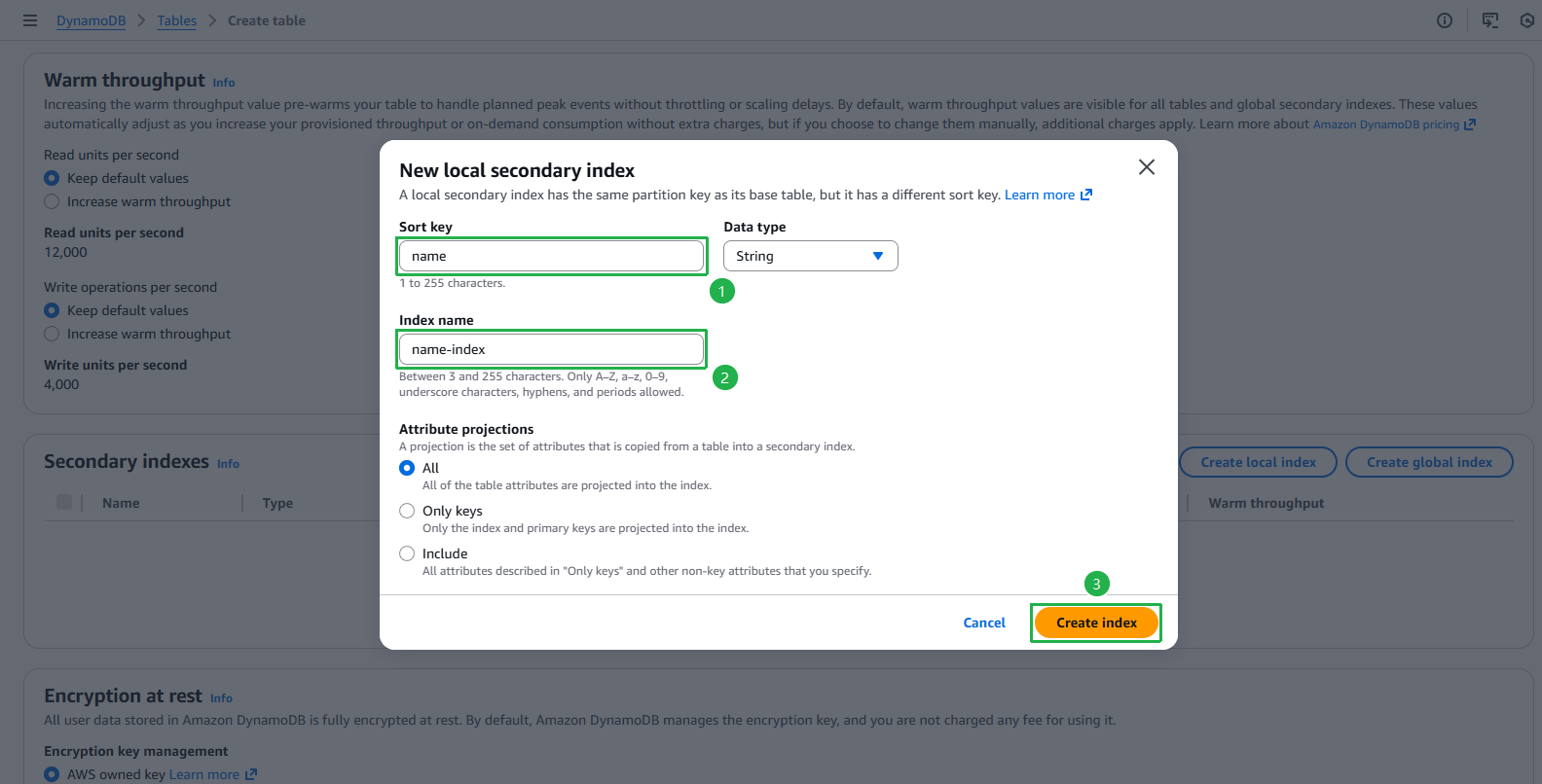 DynamoDBIndexConfig